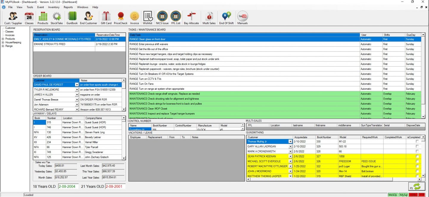 Main Dashboard